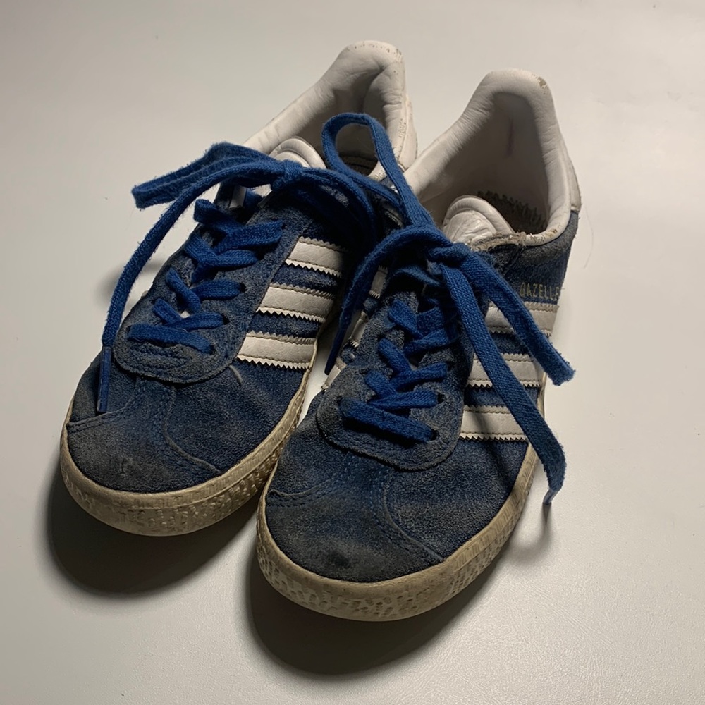 Adidas Gazelle Kids Shoes, Blue, 11.5 US Kids - worn